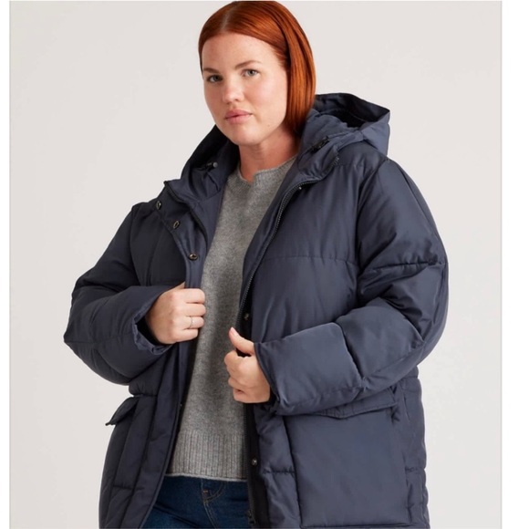 Quince Midnight Blue Puffer Coat - Picture 1 of 11